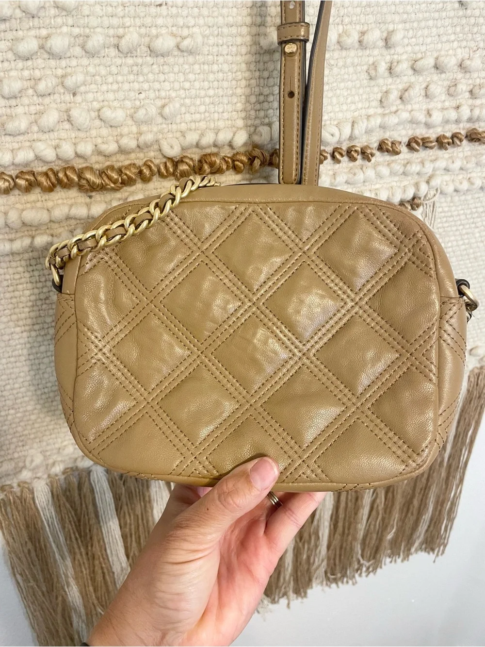 Tory Burch Fleming Soft Camera Bag Light Brown/Camel